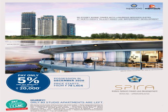 Pay only 5% & get monthly rental of Rs. 20,000 at Supertech Supernova Spira in Noida